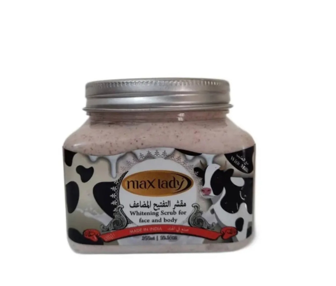 اسکراب شنی لایه بردار پوست مکس لیدی (Max lady) عصاره شیرگاو 300ml