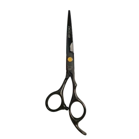 قیچی کات 6 اینچی حرفه ای جگوار کد 6905 مشکی نوک پهن